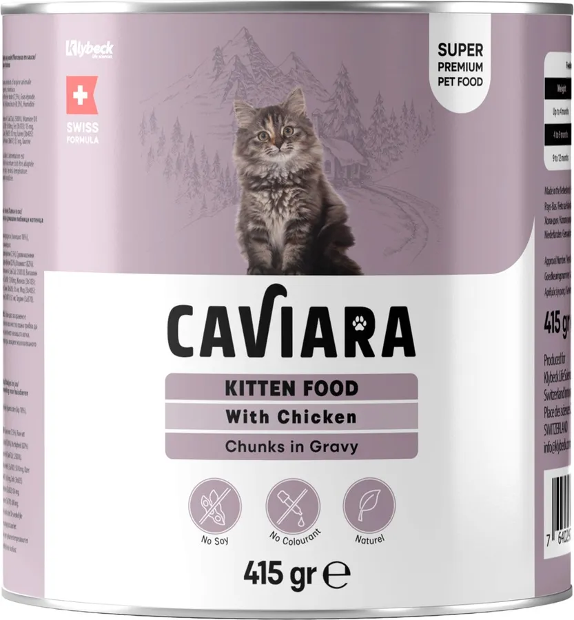 Caviara Sos İçinde Tavuk Parçalı Yavru Kedi Konservesi 415 g