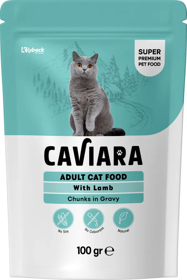 Caviara Sos İçinde Kuzu Parçalı Yetişkin Kedi Pouch 100 g