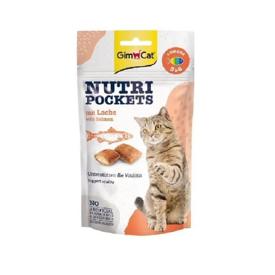 GimCat Nutri Pockets Salmon Cat Treat 60 g