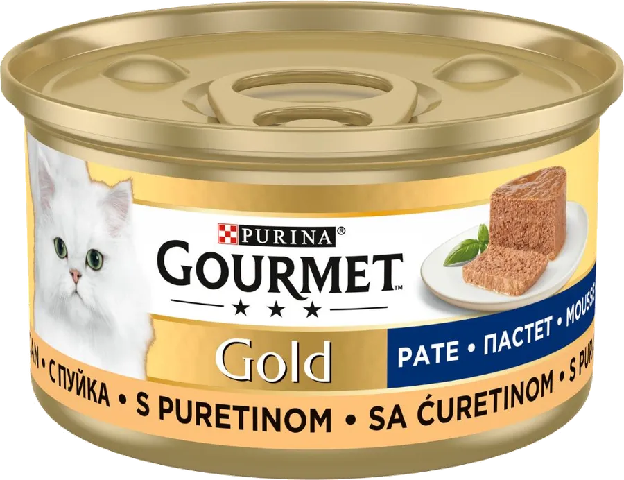 Gourmet Gold Kıyılmış Hindili Yaş Kedi Maması