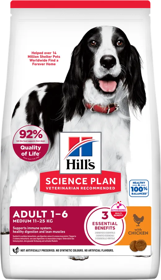 Hill's Science Plan Orta Irk Yetişkin Köpek Maması Tavuklu