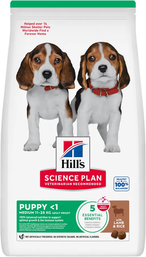 Hill's Science Plan Orta Irk Yavru Köpek Maması Kuzu Etli ve Pirinçli