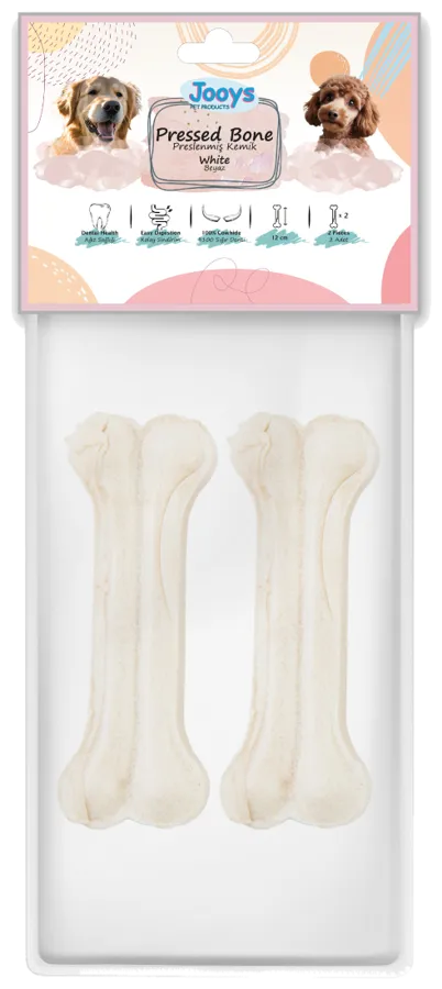 Jooys 12 cm White Pressed Bone, Pack of 2