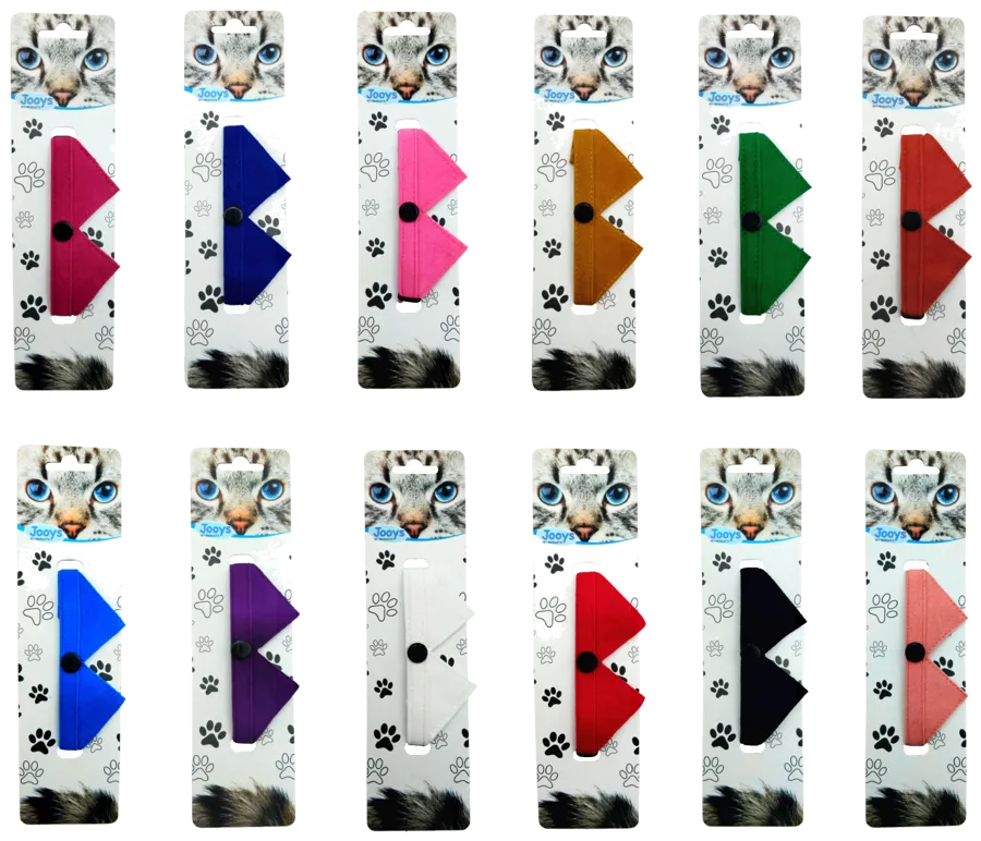 Jooys Velvet Collared Cat Collar Set of 12