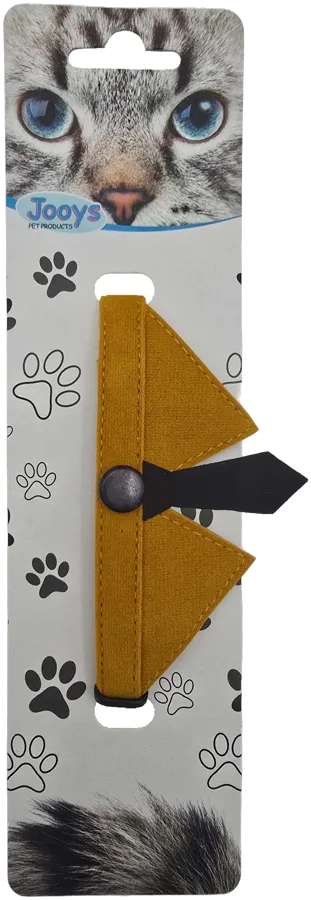 Jooys Zilli Kravatlı Kedi Boyun Tasması Hardal