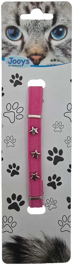 Jooys Zilli Yıldızlı Kedi Boyun Tasması Pembe