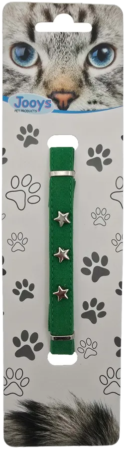 Jooys Zilli Yıldızlı Kedi Boyun Tasması Yeşil