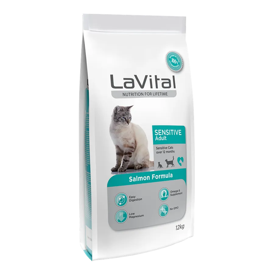 LaVital Yetişkin Kuru Kedi Maması Sensitive Somonlu