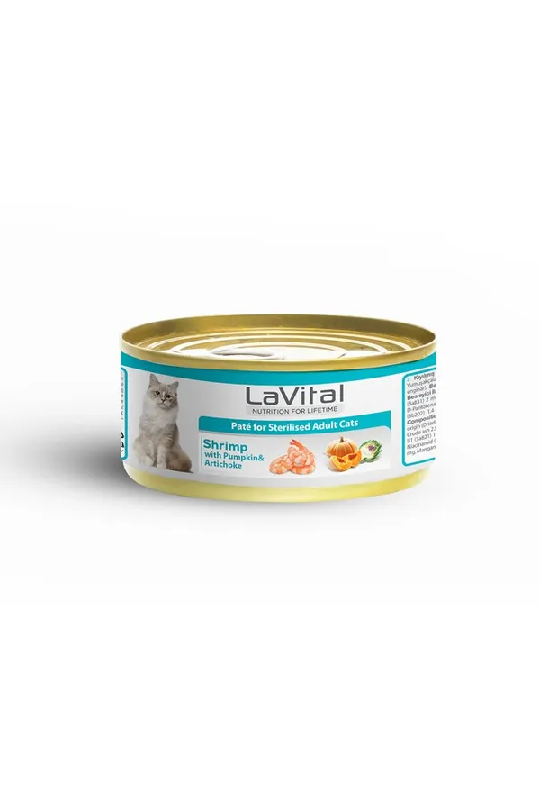 LaVital Karidesli Balkabağı ve Enginarlı Kısırlaştırılmış Kedi Konservesi