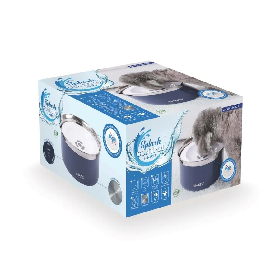 M-Pets Splash Control Metal Su Kabı