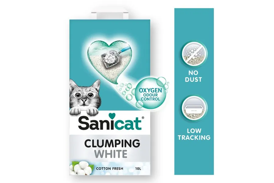 Sanicat Topaklanan Beyaz Pamuk Ferahlığı Kedi Kumu