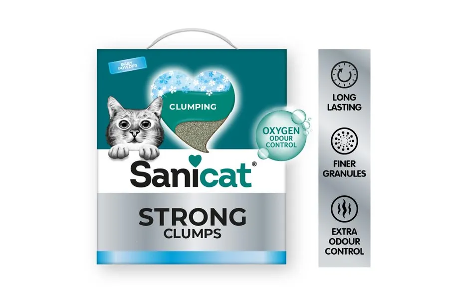 Sanicat Güçlü Topaklanan Pudralı Kedi Kumu