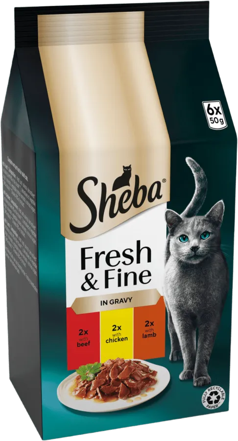 Sheba Fresh & Fine Sığır ve Tavuk Soslu Yaş Kedi Maması