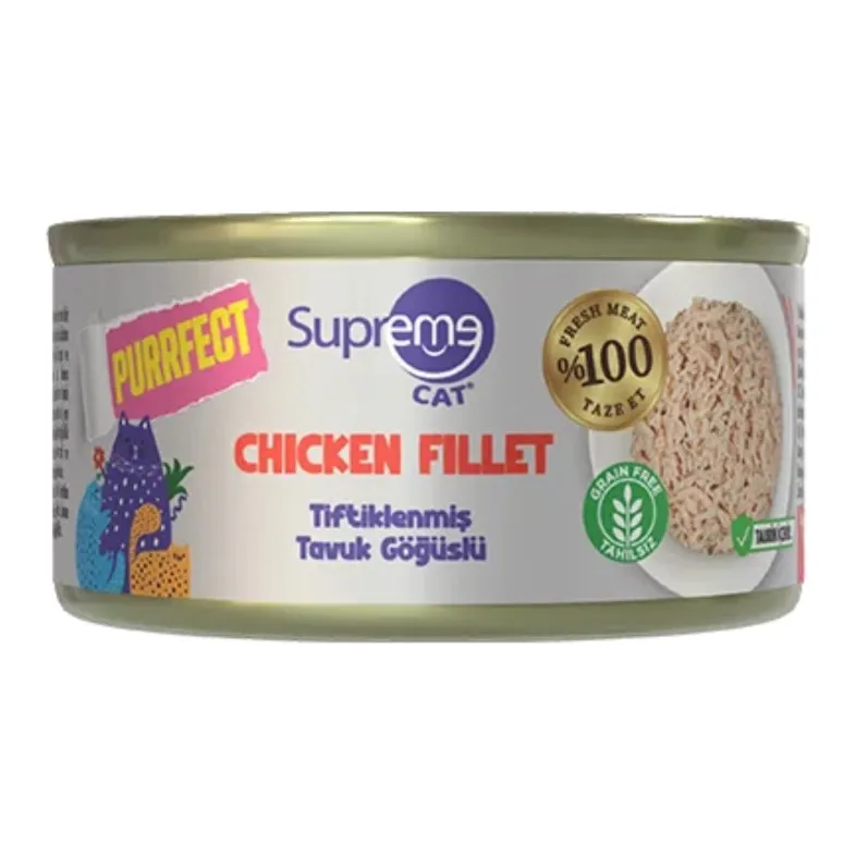 Supreme Cat Purrfect Tavuk Göğüslü Yetişkin Kedi Konservesi