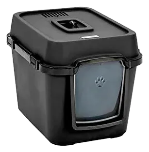 Versus XL Covered Cat Litter Box Black