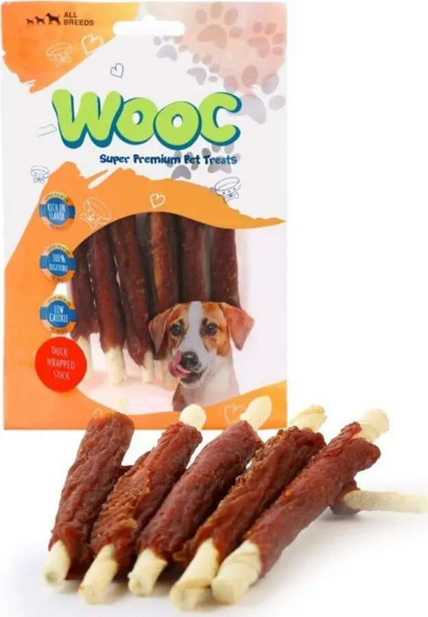 Wooc Duck Wrapped Milky Stick Dog Treat