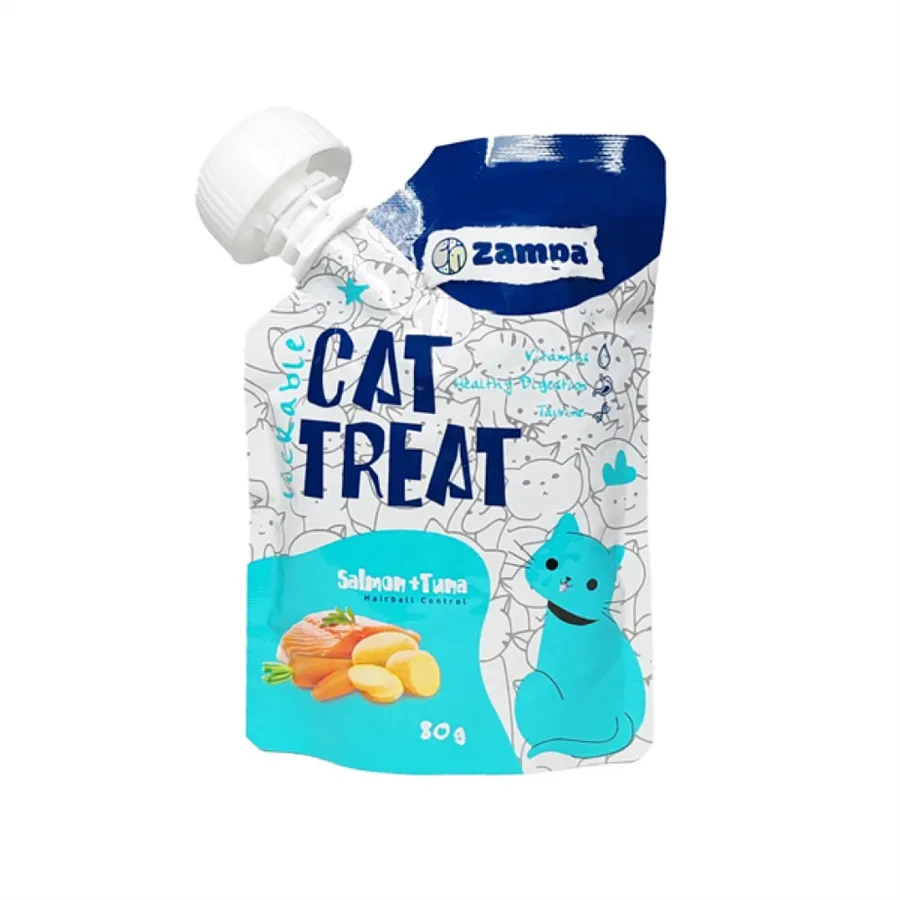 Zampa Salmon and Tuna Cat Treat Pudding 80 g